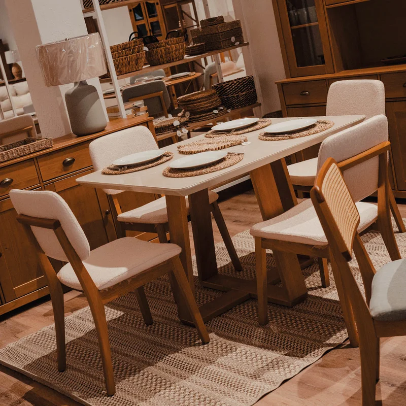 Mesa de Comedor Wood - Rectangular - Línea Nevada en Gris - Mesas de comedor, Uruguay | Ecowood, vista 3