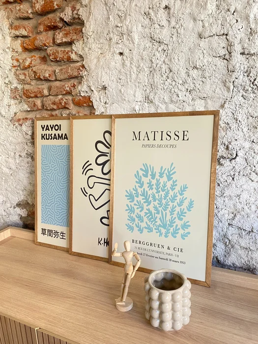 Kit x3 Cuadros Abstractos Matisse Celeste Azul 40 x 60 cm en Celeste / Azul – Borde - Decoración de pared, Uruguay | Berna home, vista 3