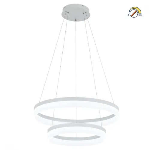 Colgante led 2 Fajas de anillos- 60W Dimerizable en Blanco - Lámparas colgantes, Uruguay | Iluminica