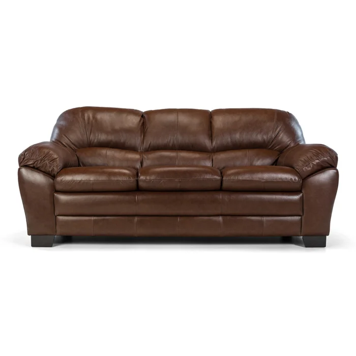 Sofá Messina - Cuero Básico - 3 cuerpos - New Brown en Marrón - Sillones y sofás, Uruguay | NYR, vista 2