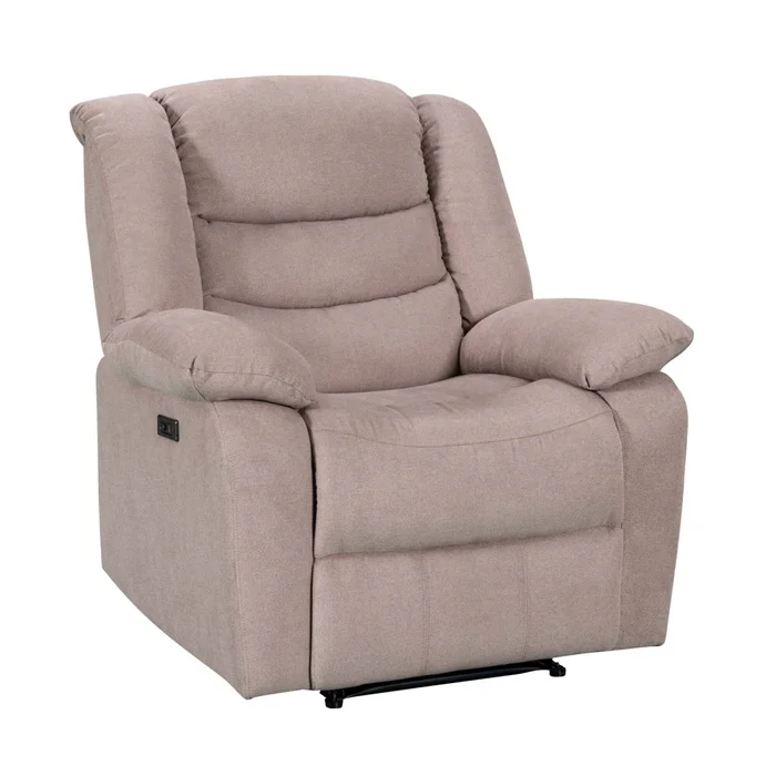 Recliner Eléctrico Tela Marron Marsella Ii Taupe en Beige - Sillones y sofás, Uruguay | Divino, vista 3