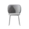 Silla De Comedor Mdf-y-acero Natural-beige Abril en Gris - Sillas, Uruguay | Divino, vista 2 de 2
