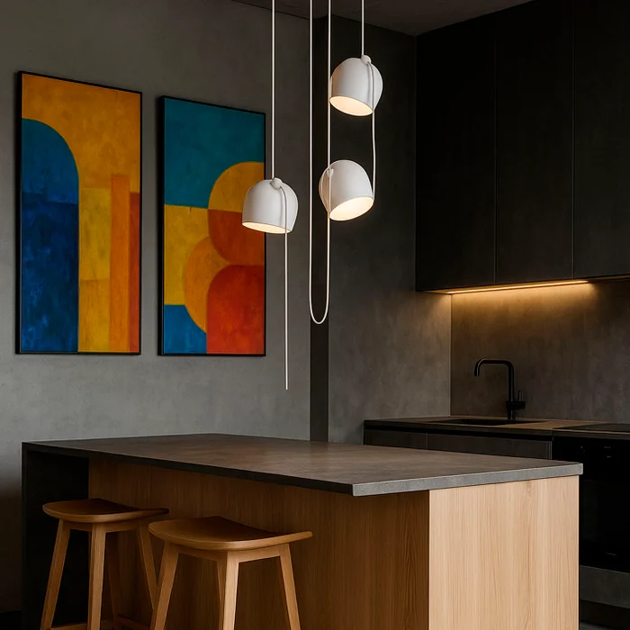 LUMINARIA NORMAN WHITE XS en Blanco - Lámparas colgantes, Uruguay | Berlina Store