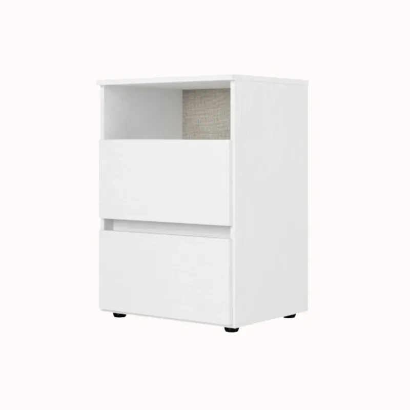 MESA DE LUZ MIKA BLANCA en Blanco - Mesas de luz, Uruguay | Forum Design