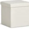 Puf NYSTED 38x38 con almacenaje felpa blanco en Blanco - Butacas, banquetas y puffs, Uruguay | JYSK, vista 1 de 5