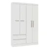 Ropero 4 puertas - Blanco en Blanco - Roperos y placares, Uruguay | La Cueva Muebles, vista 1 de 2