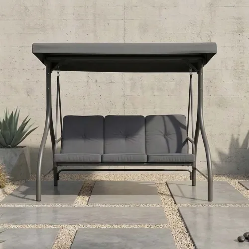 Hamaca 3 Cajones Acero-y-poliester Gris Salamanca en Gris - Muebles para el exterior, Uruguay | Divino