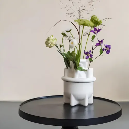 Florero BASSIN Blanco Small en Blanco - Decoración, Uruguay | Viasono