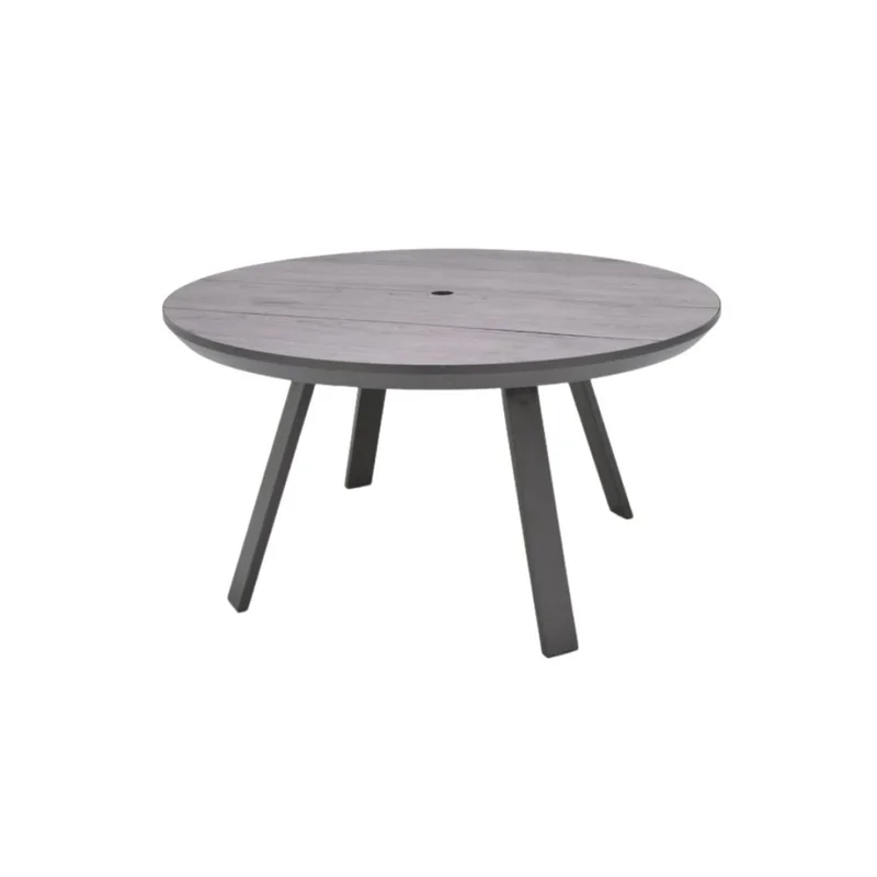 Juego de Jardín Mesa Redonda Urbanite + 4 Sillas de Acero y Textilina Negra en Gris - Muebles para el exterior, Uruguay | Rústico Hogar, vista 5