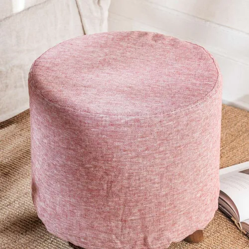PUFF POLLY - FUNDA LINO DENIM CHERRY - Butacas, banquetas y puffs, Uruguay | La Iberica