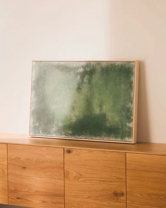 Cuadro abstracto Selnar - verde 60 x 90 cm en Amarillo - Decoración de pared, Uruguay | Kavehome, vista 2