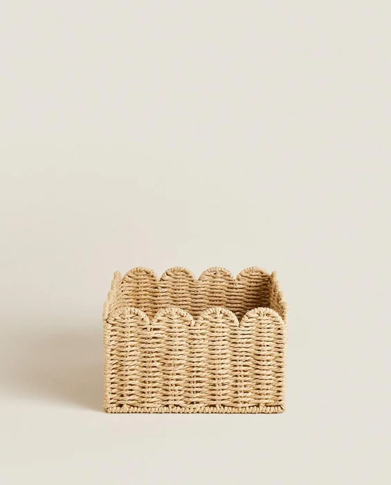 CESTA ONDAS PEQUEÑA en Beige - Canastos, Uruguay | Zara Home, vista 6