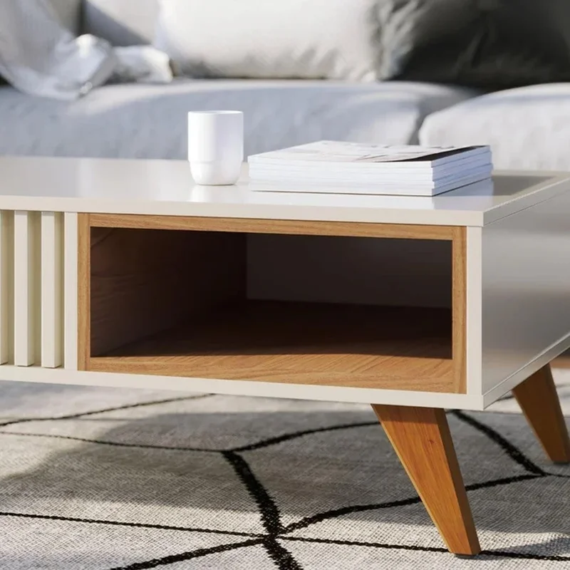 Mesa De Living Mesa Ratona Living Comedor Minimalista en FREIJO OFF WHITE - Sillones y sofás, Uruguay | Soy Hogar, vista 11
