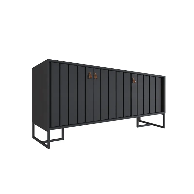 Aparador Trendy Negro (Pie Negro) 160 cm - Aparadores y recibidores, Uruguay | Berna home