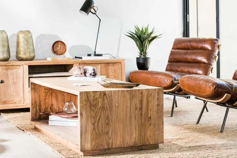 MESA CUBO - 1.20 X 0.65 en Madera natural - Mesas de living, Uruguay | La Iberica, vista 10