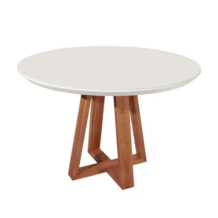 Mesa De Comedor Mdf-y-madera Blanco Bennett en Blanco - Mesas de comedor, Uruguay | Divino, vista 2