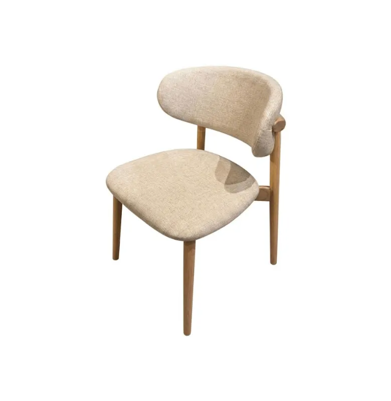 SILLA HERNAN ROBLE Y TELA en Beige - Sillas, Uruguay | Masinfinito Casa