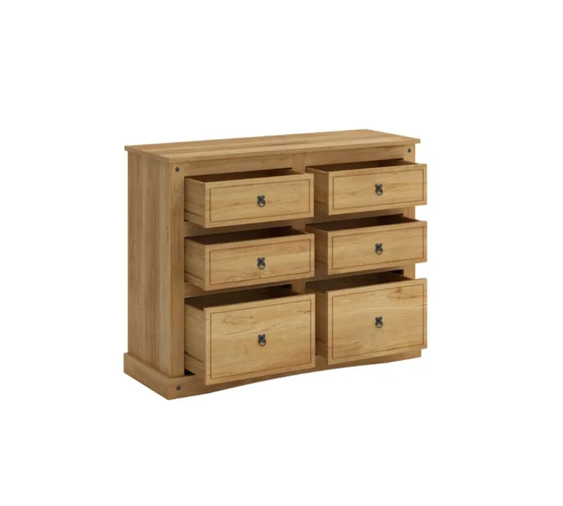 Comoda 6 Cajones Línea Monterrey - Natural en Madera natural - Cómodas, Uruguay | Ecowood, vista 3