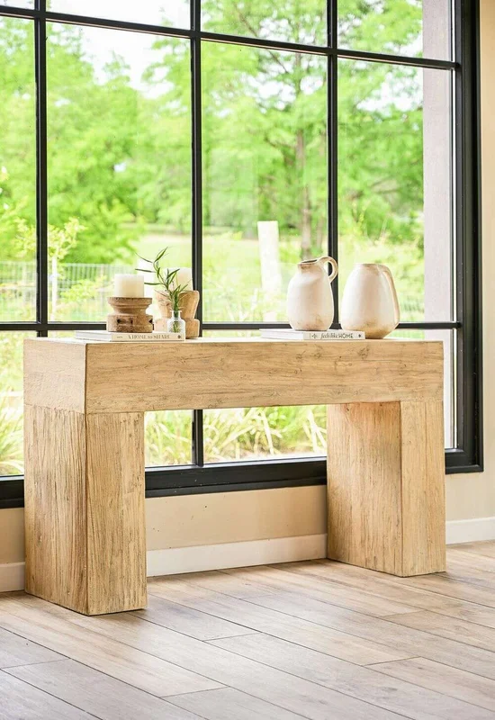 MESA DE ARRIMO / CONSOLA TAURET - 1.42 MTS en Madera natural - Bibliotecas, Uruguay | La Iberica, vista 13
