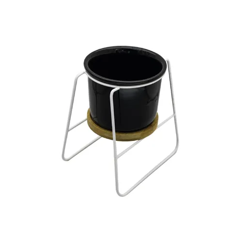 MACETA CERAMICA C/BASE D11x16CM NEGRO en Negro - Macetas, Uruguay | Koz