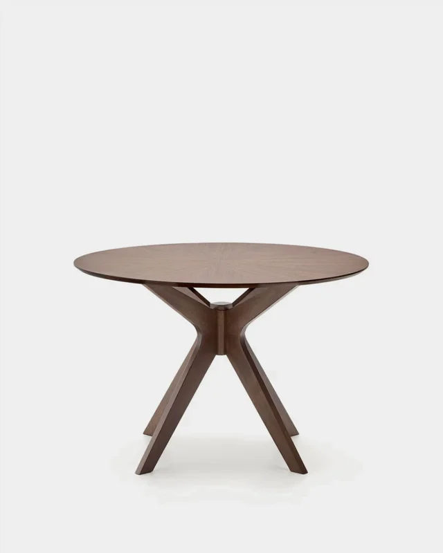 Mesa redonda Naanim - de chapa de nogal Ø 100 cm en Marrón - Mesas de comedor, Uruguay | Kavehome, vista 7
