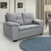 Juego De Living Sillón 2 Cuerpos Tapizado Tela Chenille en Gris - Sillones y sofás, Uruguay | Soy Hogar, vista 4 de 4