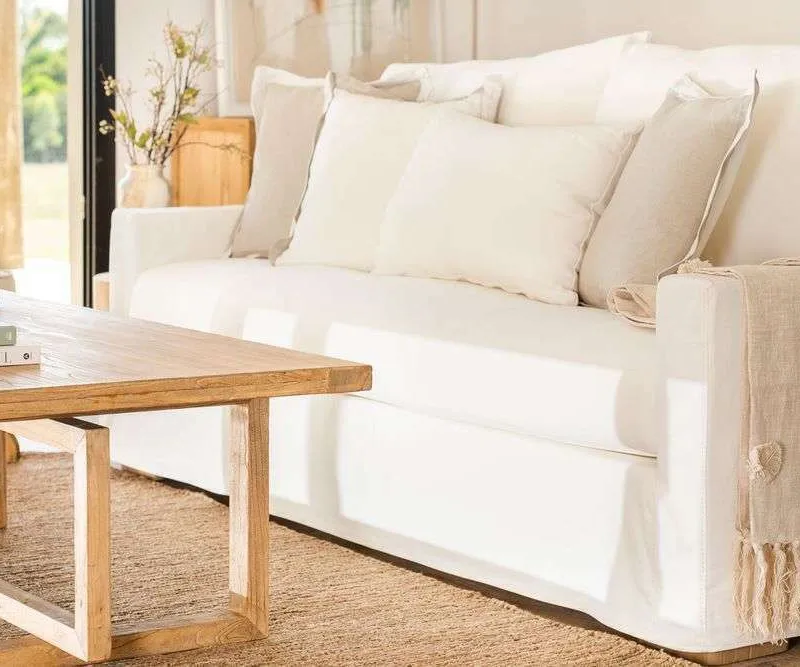 SILLON SOFIA - JEAN BLANCO LAVABLE en Blanco - Sillones y sofás, Uruguay | La Iberica