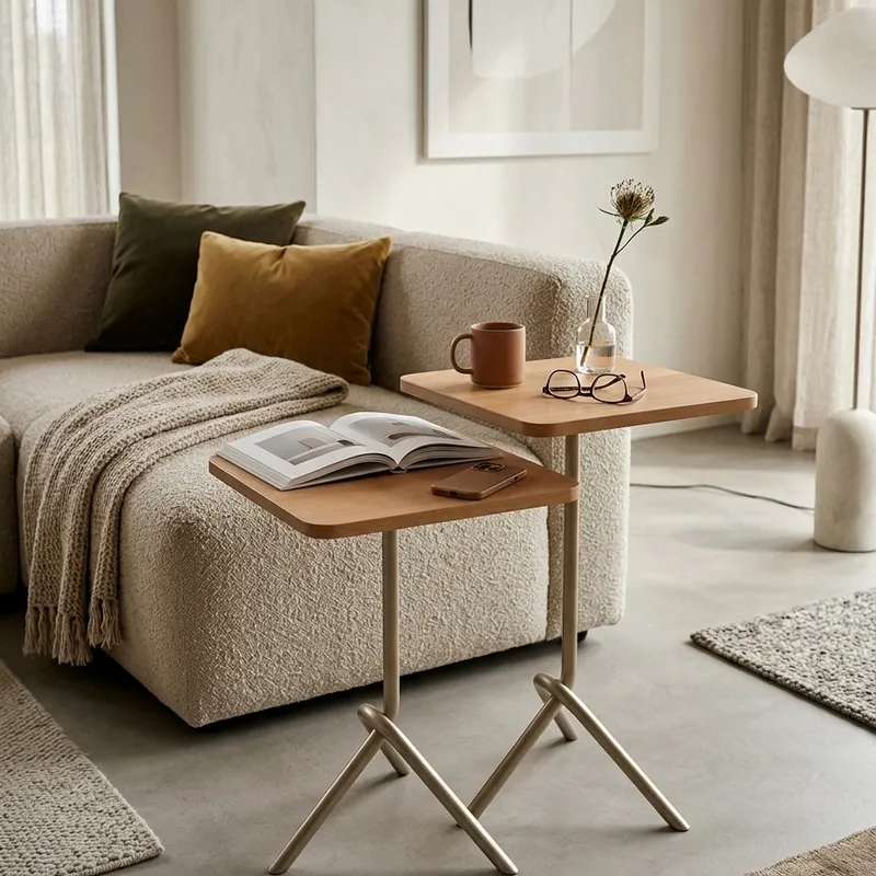 MESA LATERAL Triplex altura 65 cm en Marrón - Muebles, Uruguay | Indrana