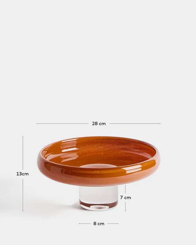 Centro de mesa Denuo de vidrio terracota - Ø28 cm en Naranja - Jarrones, Uruguay | Kavehome, vista 7