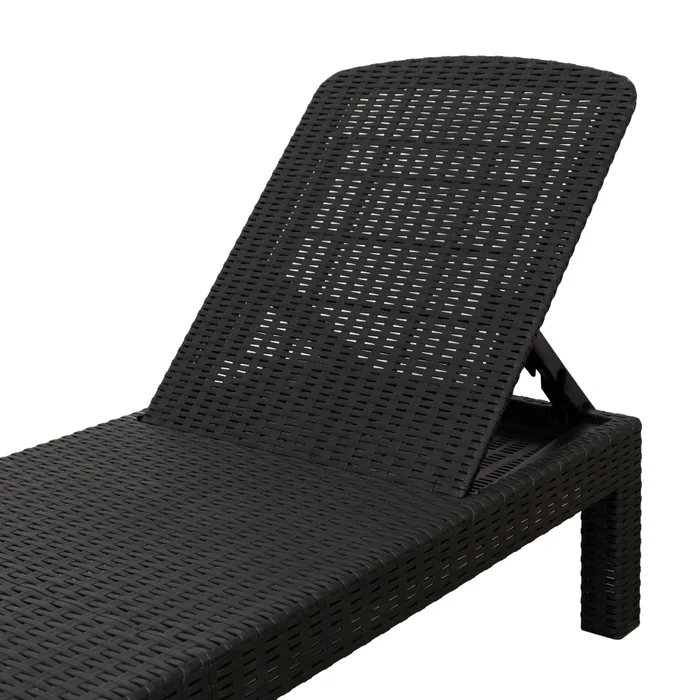 Reposera Plegable Polipropileno Negro Tulum en Negro - Muebles para el exterior, Uruguay | Divino, vista 4