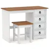 Escritorio 4 Cajónes Línea Naturale - Blanco/Roble en Multicolor - Escritorios y sillas de escritorio, Uruguay | La Cueva Muebles, vista 3 de 6