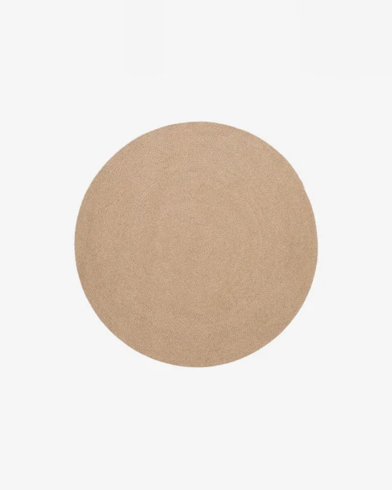 Alfombra Despas en fibras sintéticas beige Ø150 cm - beige Ø150 cm en Beige - Muebles para el exterior, Uruguay | Kavehome