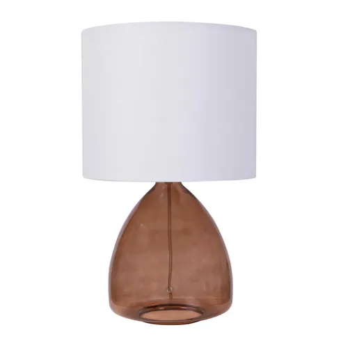 Vidrio Natural/beige Lampara de mesa ml Ambar - Lámparas de mesa, Uruguay | Le Blanc