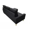Sofá Negro 3 cuerpos con Chaise JN-2037 - Sillones y sofás, Uruguay | Que Sal Muebleria, vista 4 de 5