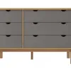 Comoda 6C Mel/Gris Linea Nordica en Madera Maciza - Cómodas, Uruguay | Que Sal Muebleria, vista 4 de 15