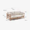 Sofá Sacova 2 plazas de madera maciza de eucalipto 195 cm FSC 100% en Madera natural - Sillones y sofás, Uruguay | Kavehome, vista 10 de 10
