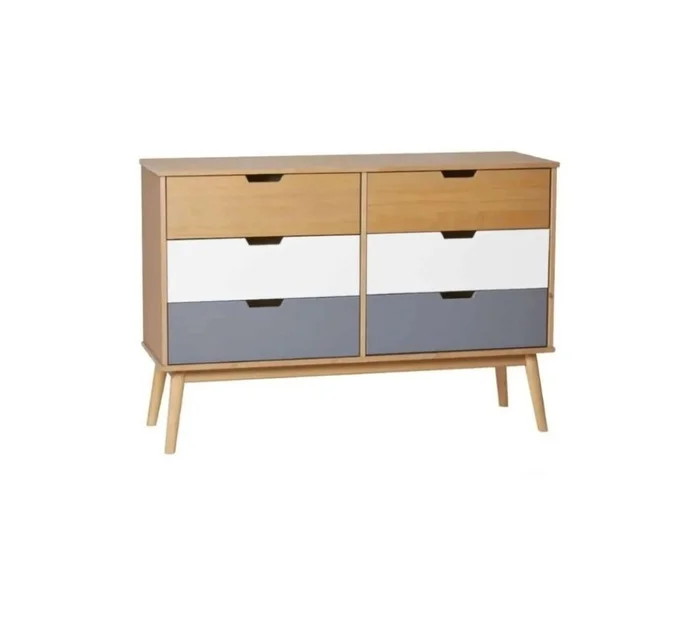 Comoda 6 cajones - Linea cusco en Madera natural - Cómodas, Uruguay | Rústico Hogar