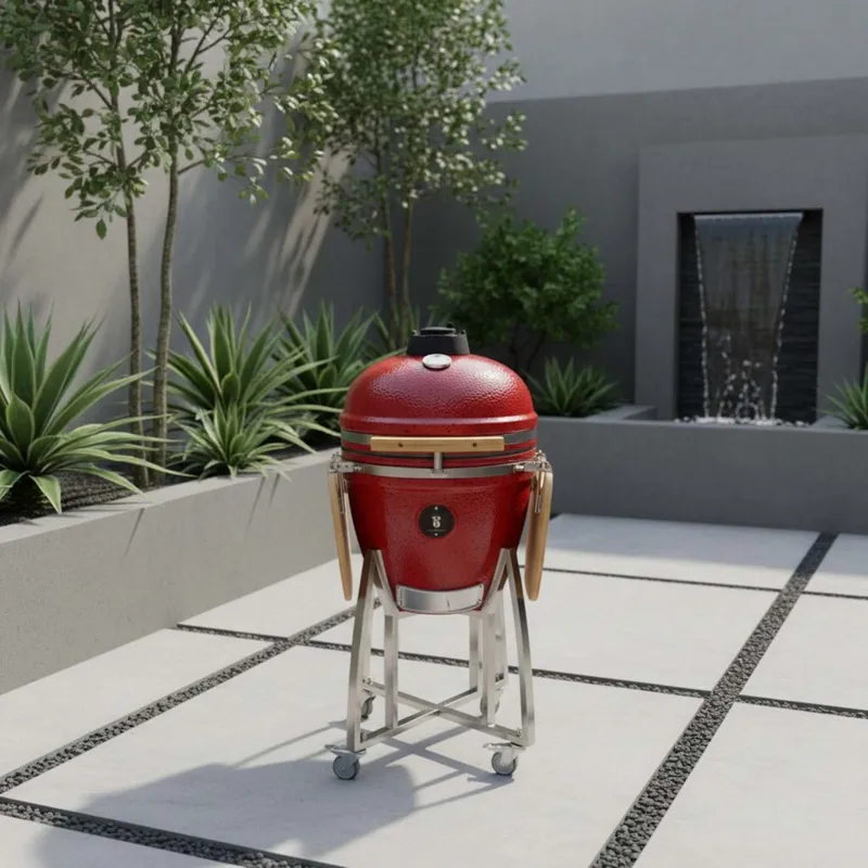 Kit Barbacoa Rojo Cerámica en Rojo - Exterior, Uruguay | Divino