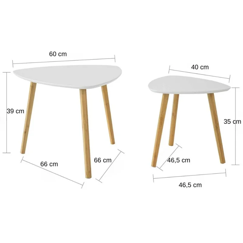 Set de mesas de living Ankor en Blanco - Mesas de living, Uruguay | La Cueva Muebles, vista 6