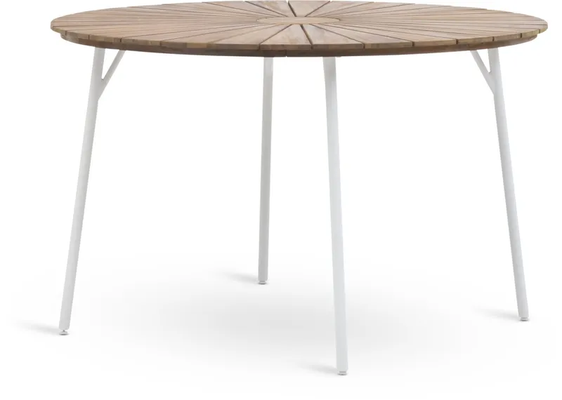 Mesa de jardín BASTRUP Ø120 mad dura/blanco en Multicolor - Muebles para el exterior, Uruguay | JYSK