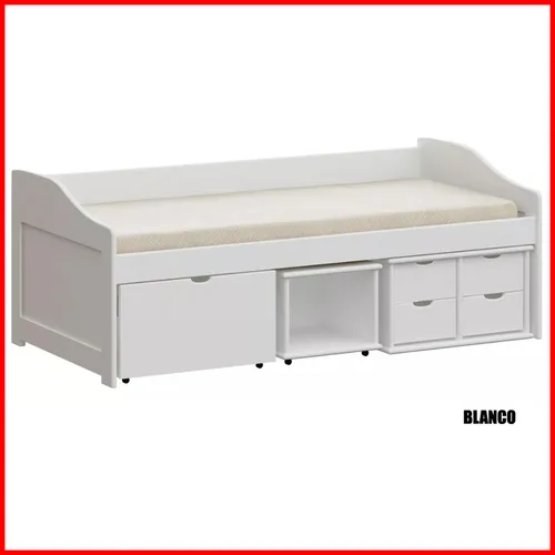 Cama juvenil tipo marinera – Floro CM 007 en Blanco - Dormitorio, Uruguay | Punto Unión