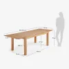 Mesa extensible Isbel 180 (260) x 90 cm madera maciza de roble en Madera natural - Mesas de comedor, Uruguay | Kavehome, vista 10 de 10