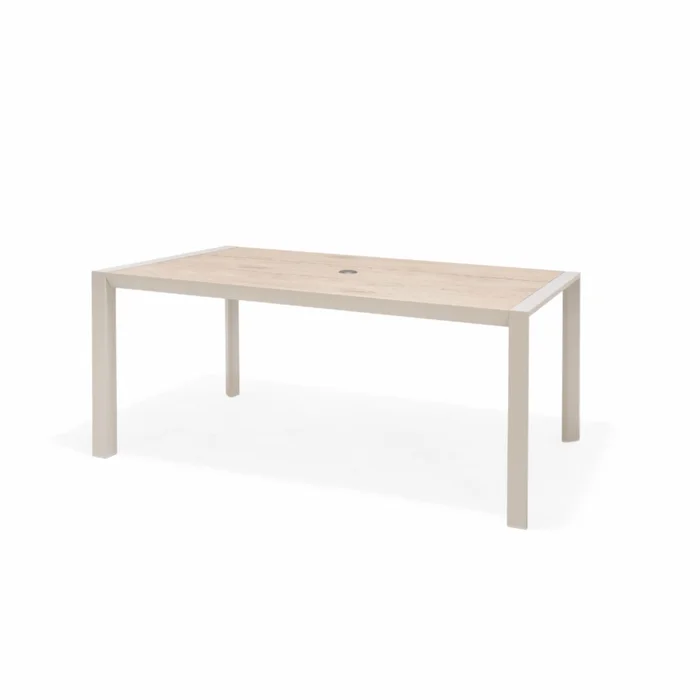 Mesa De Aluminio Para Jardín - Urbanite - 160x90 - Beige en Beige - Muebles para el exterior, Uruguay | Rústico Hogar