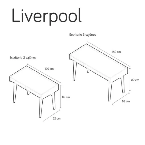 Escritorio Liverpool en Madera natural - Escritorios, Uruguay | Benteveo, vista 6