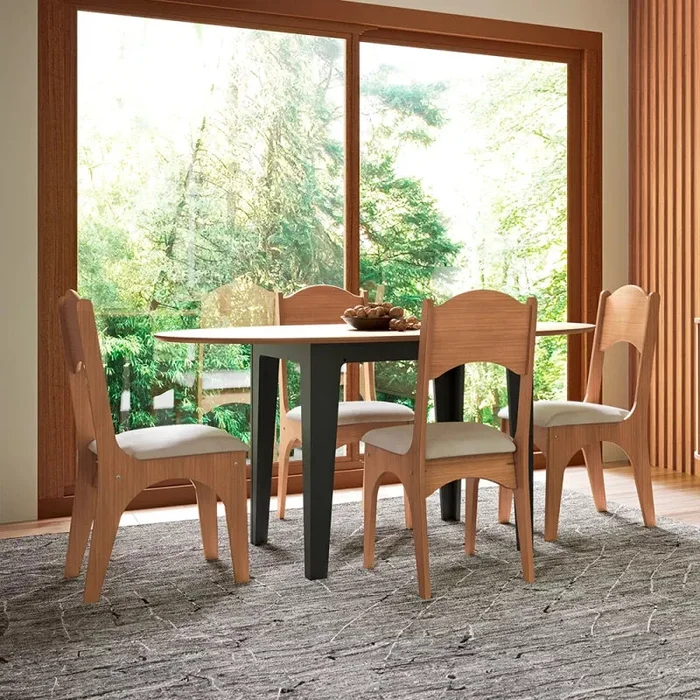 Mesa de Comedor Extensible - Linea Factory 100% MDF en Madera natural - Mesas de comedor, Uruguay | Balton, vista 3