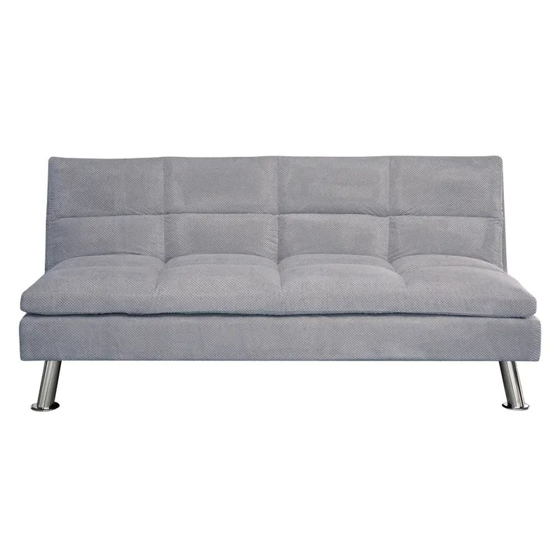 Sofá Cama Tapizado En Microfibra Patas De Metal en Gris – Marrón - Sillones y sofás, Uruguay | Soy Hogar