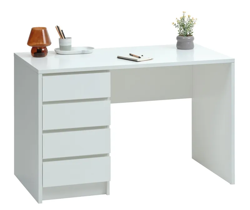 Escritorio LIMFJORDEN 60x120 4 cajones blanco en Blanco - Escritorios y sillas de escritorio, Uruguay | JYSK