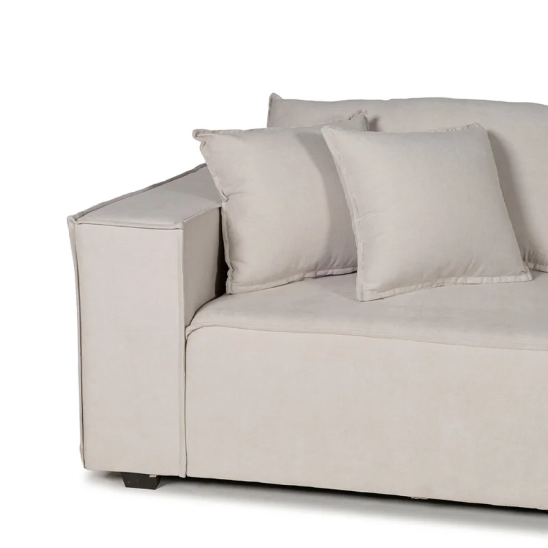Sofá Modular Maia (5 módulos) - Tela Microfibra - 12072 (Beige) en Beige - Sillones y sofás, Uruguay | Nyr, vista 4
