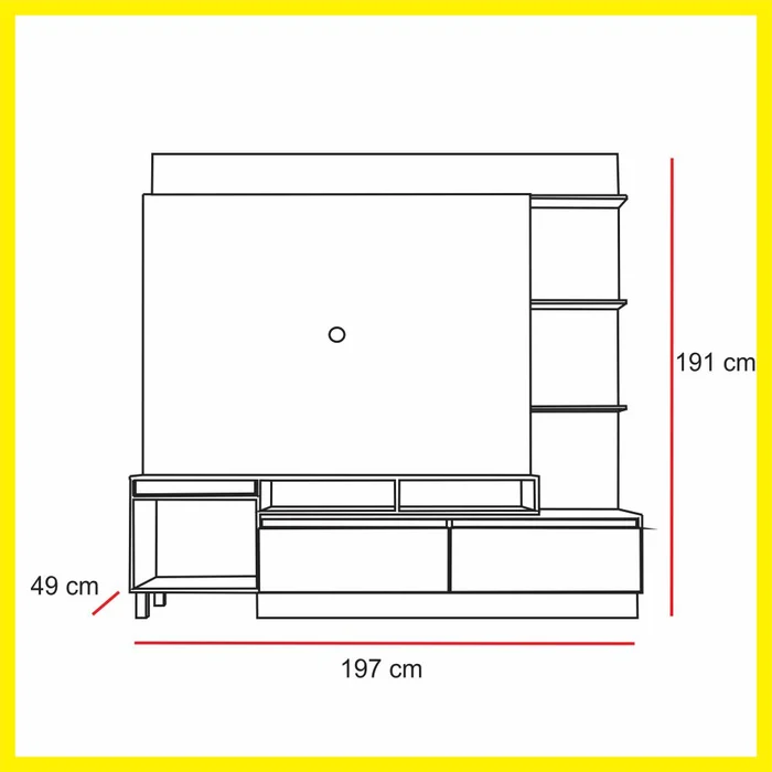 Producto: Modular Itapua 143 de AMARELO - Muebles para TV, Uruguay | Amarelo, vista 3