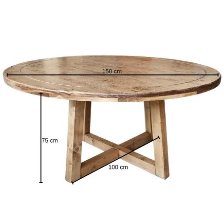 Mesa de comedor redonda en Marrón - Mesas de comedor, Uruguay | La Cueva Muebles, vista 8
